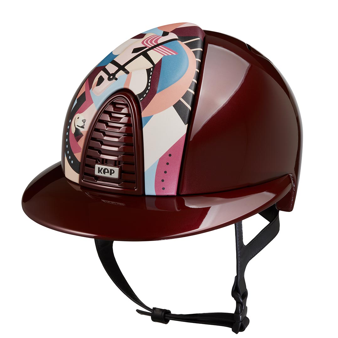 burgundy snowboard helmet Riding Helmet Cromo 2.0 Burgundy Metal Pegasus Front Insert with Polo – EquiZone Online