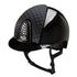 Elegant black dressage helmet with Swarovski