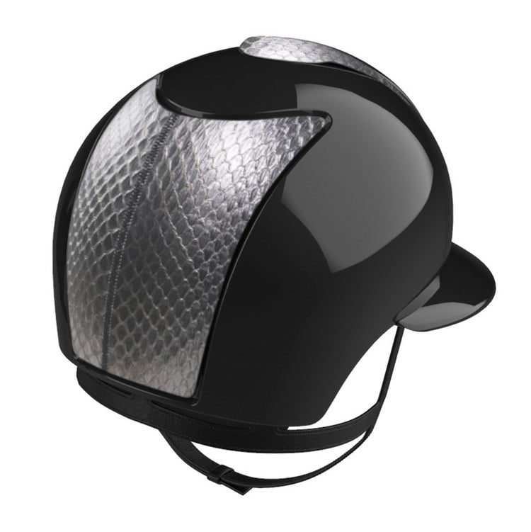 Expensive horse riding helmet with silver details