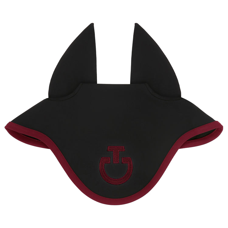 Black and bordeaux ear bonnet from Cavalleria Toscana
