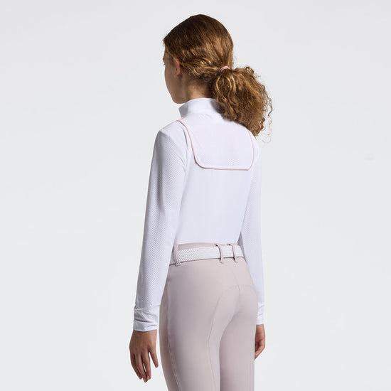 Long sleeve girls perforated show shirt