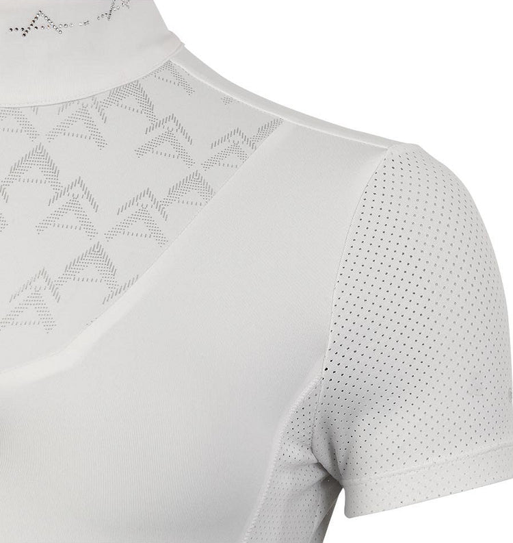 Close up of ANKY white show shirt