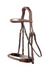 Brown rope noseband bridle