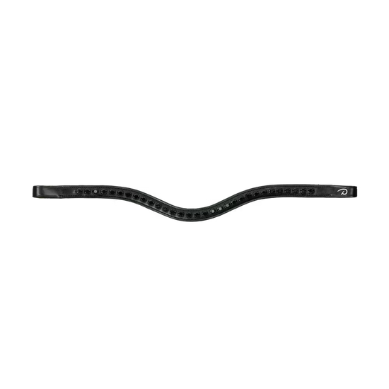 Black Swarovski V-Shaped Browband compatible with all bridles and double bridles of the New English Collection