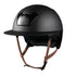 kask helmet with brown chin strap