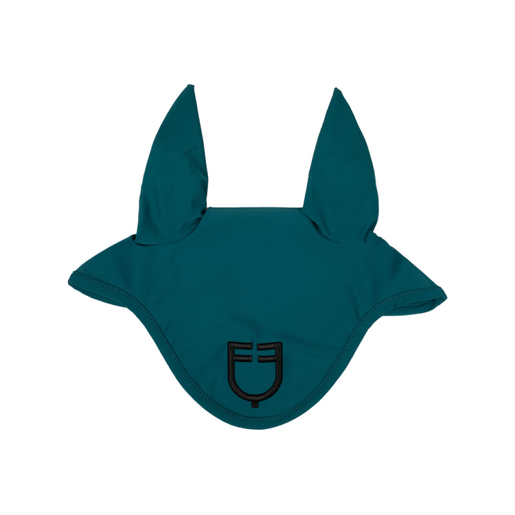 Petrol green horse ear bonnet