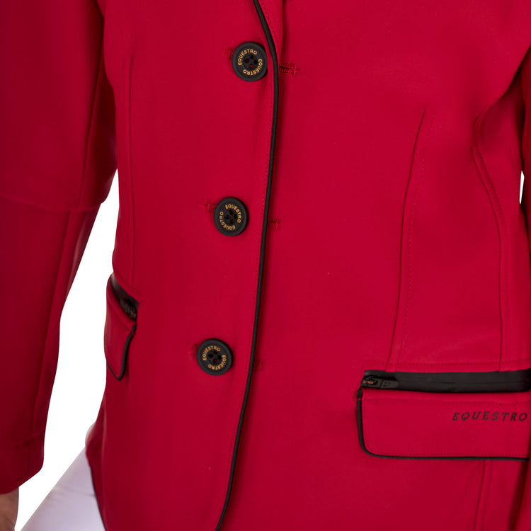 Equestro Red show jacket for girls horse riding