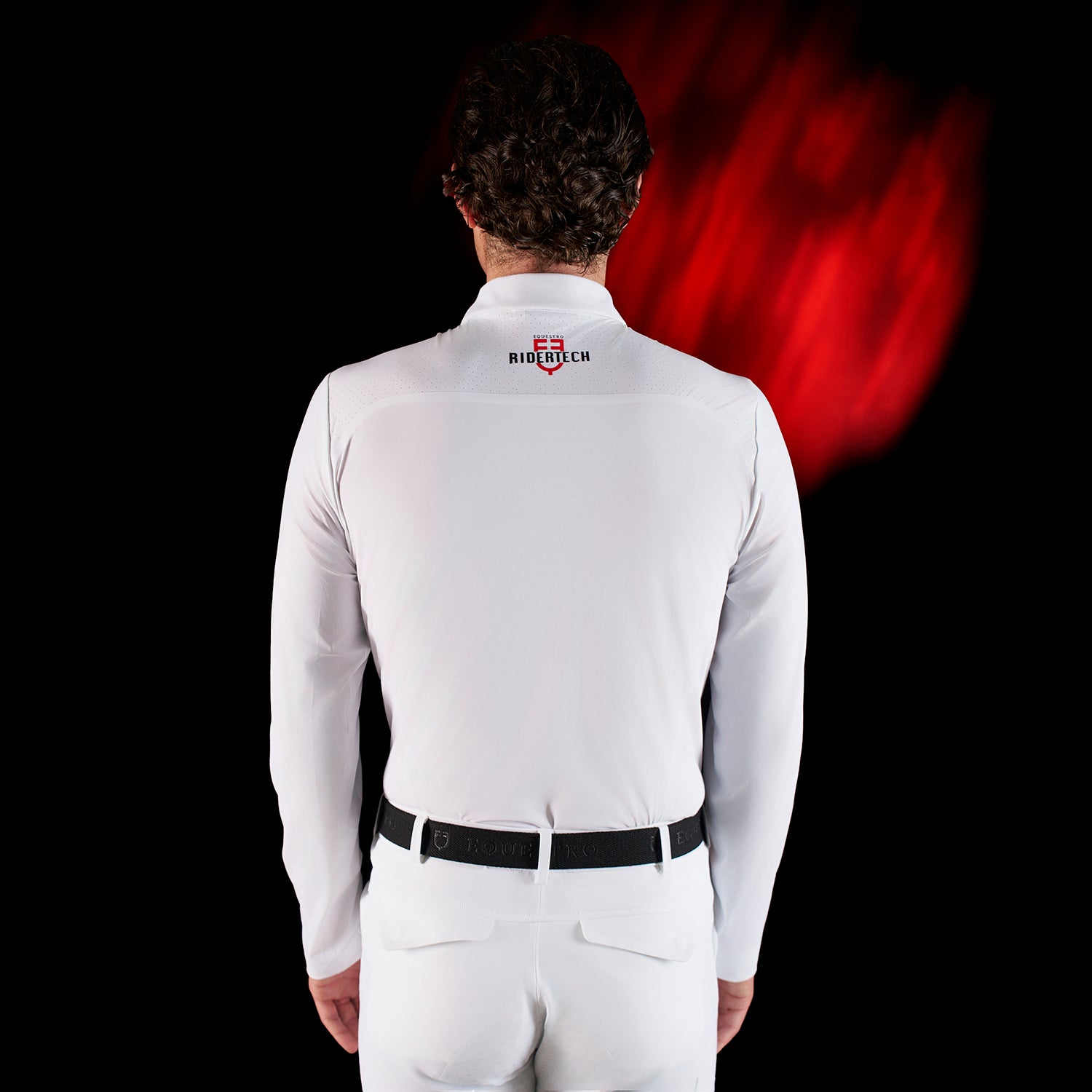 Herren-Reitshirt mit Krawattenschlaufe