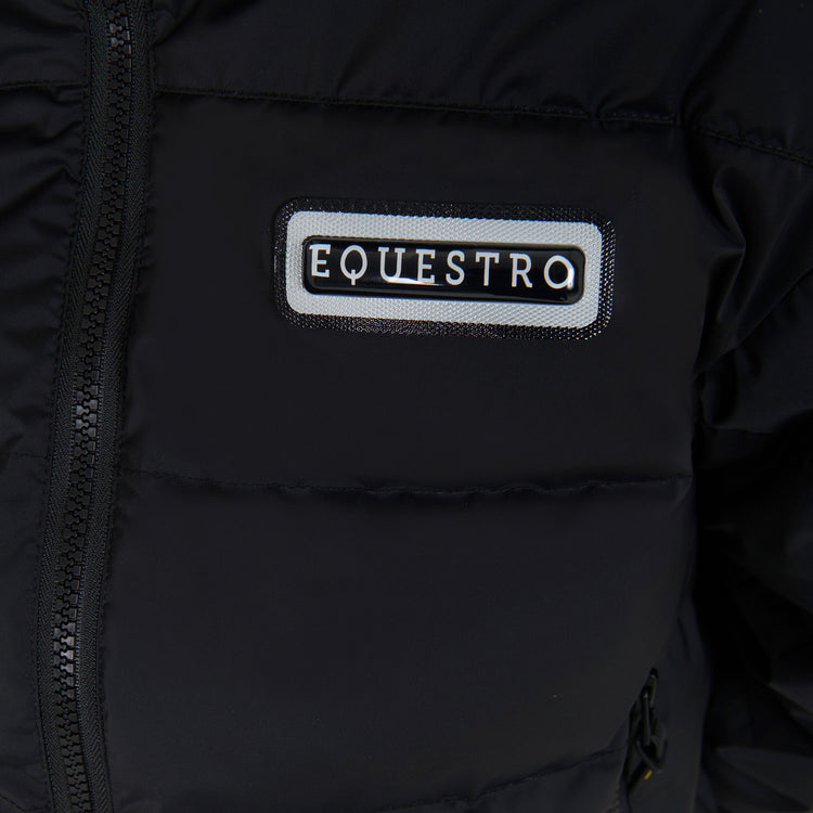 Equestro insulated riding jacket for women with elastic cuffs and side pockets