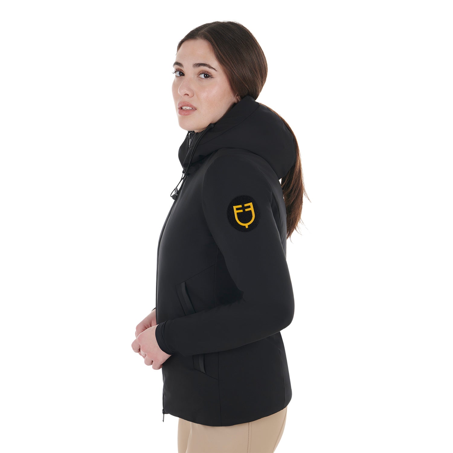 Equestro insulated equestrian jacket with front zip