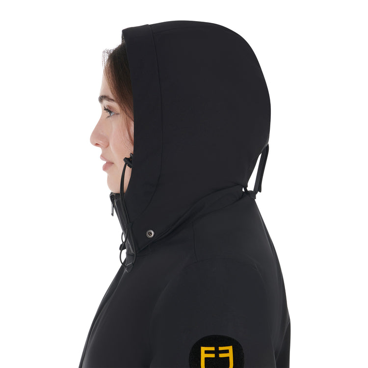 Black insulated riding jacket for winter training and stable work