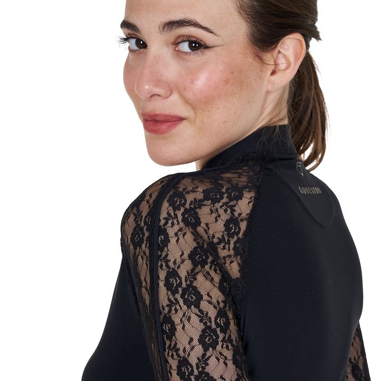 Equestro breathable lace equestrian top for female riders