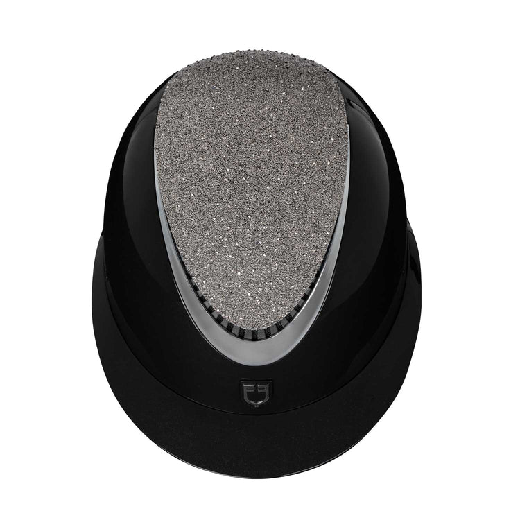 Schwarze reithelm mit Glitzer