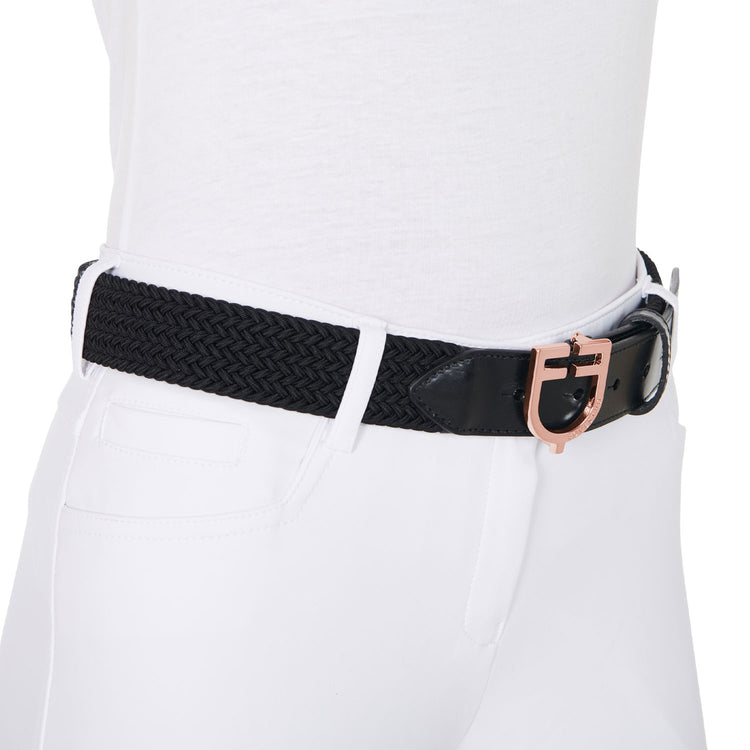 Equestro adjustable leather belt for competition and stable wear
