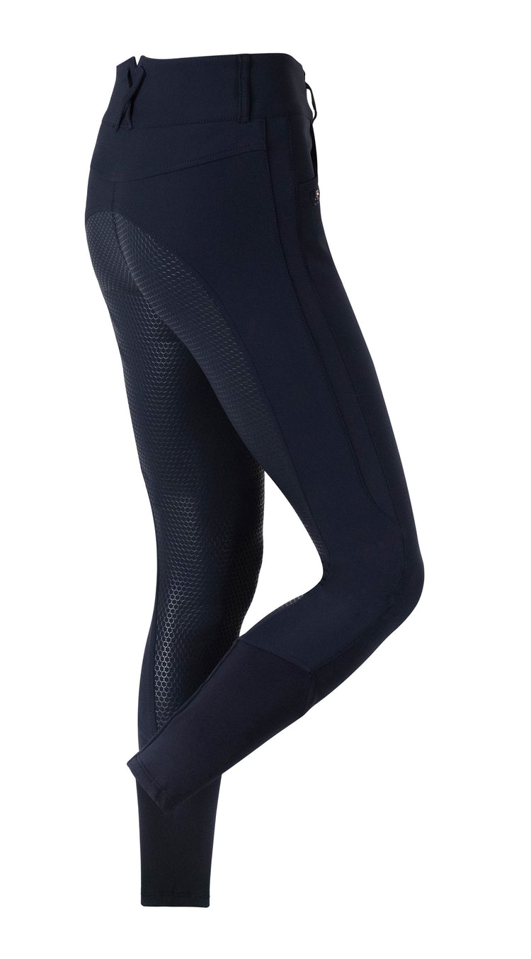 Navy full grip breeches with high waist