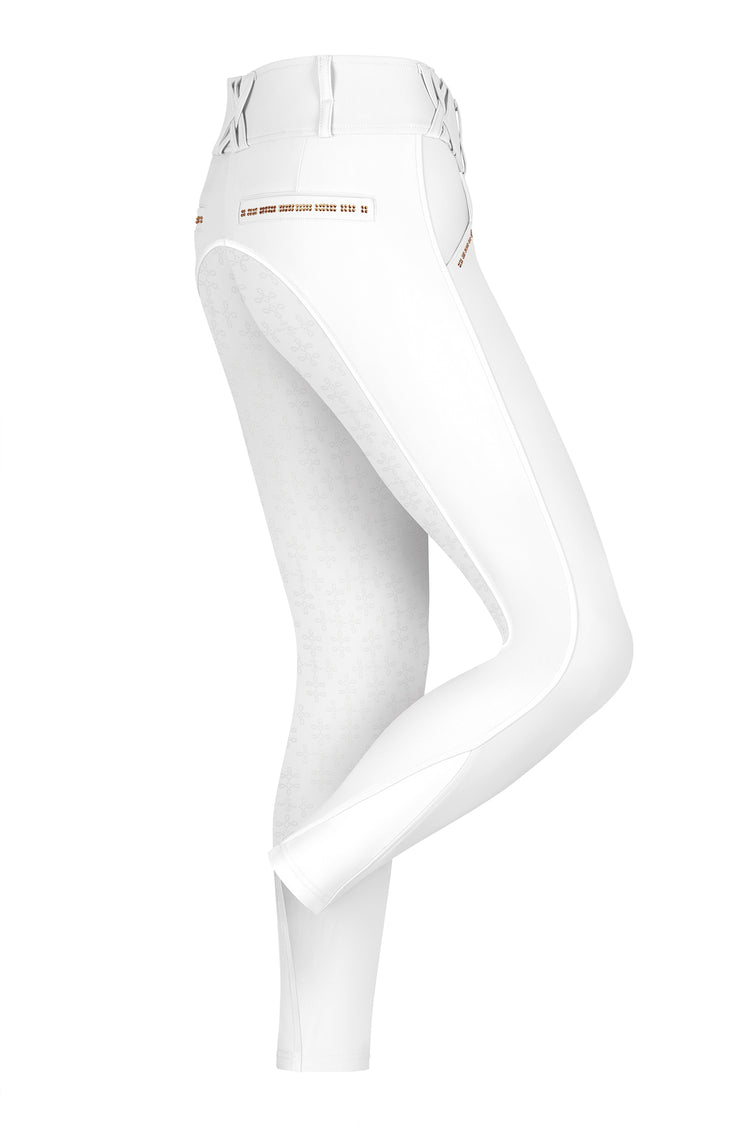 White riding breeches with full grip