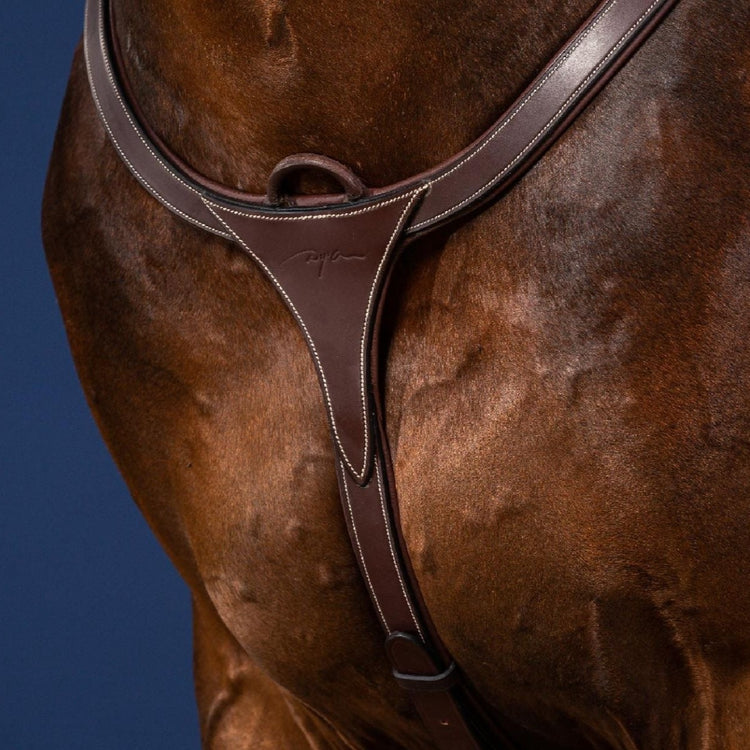 US collection Dy’on anatomic breastplate in brown leather