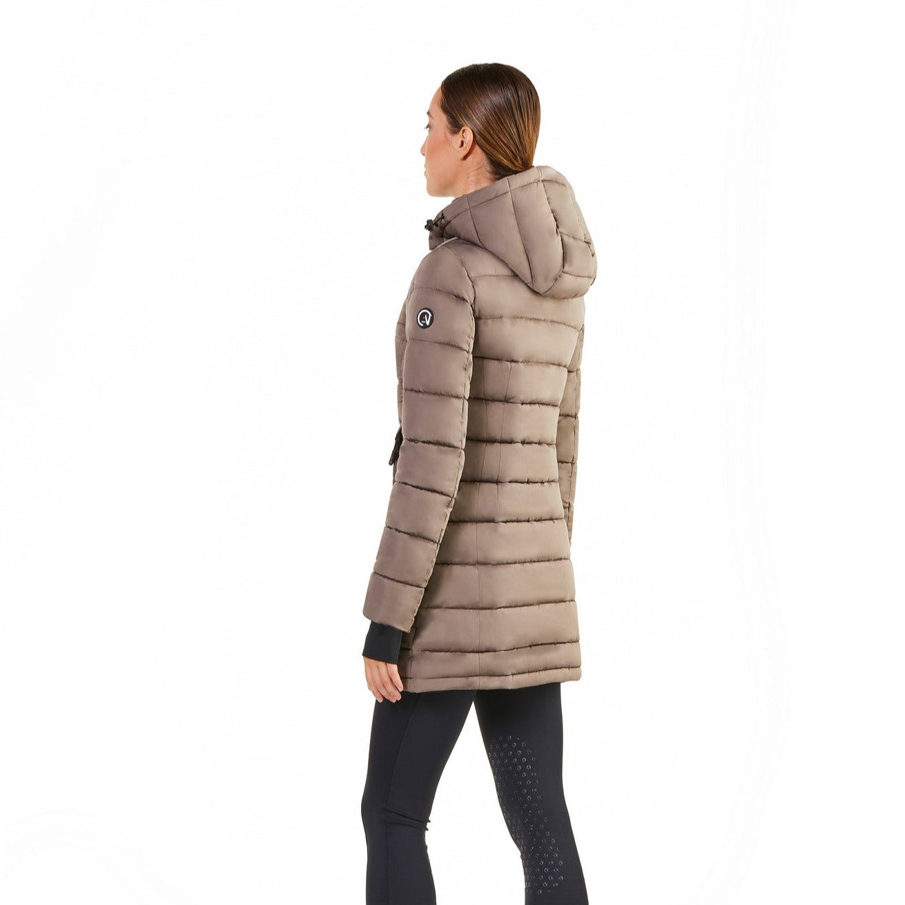 Long horse riding puffer parka