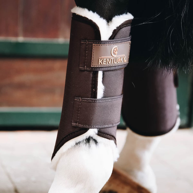 Kentucky Horsewear Brushing Boots Solimbra Hind Brown