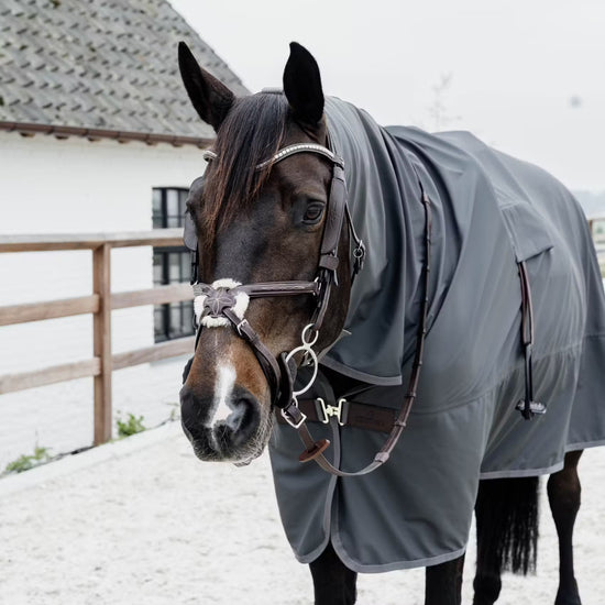 Rain rug for keeping saddle dry at shows