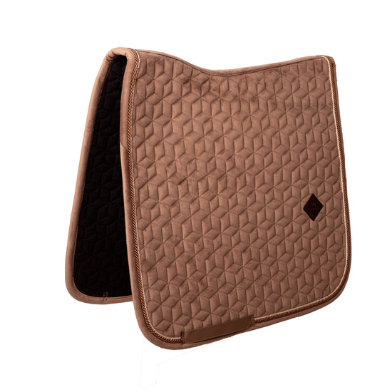beige velvet saddle pad