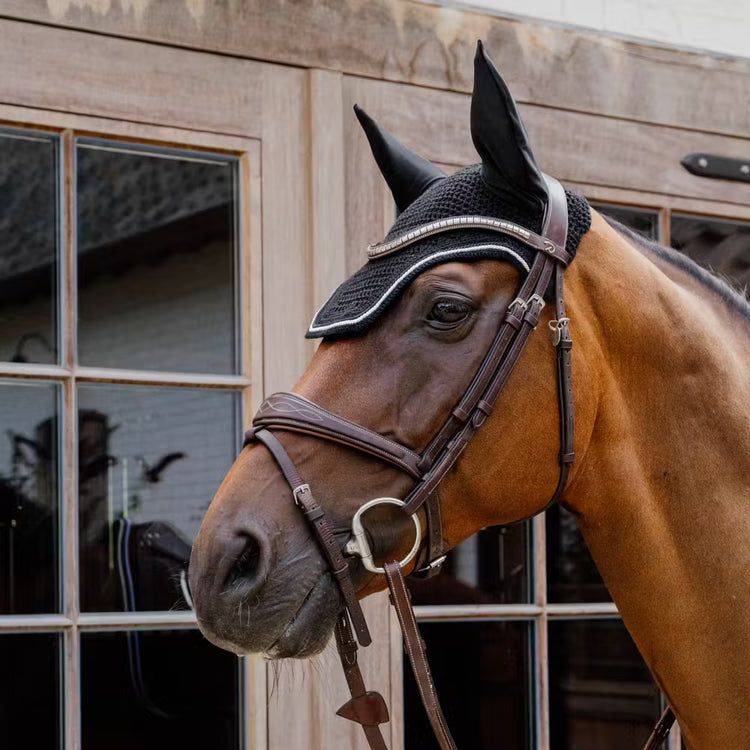 Kentucky Horsewear Soundless Fly Veil Wellington Diamond Rope