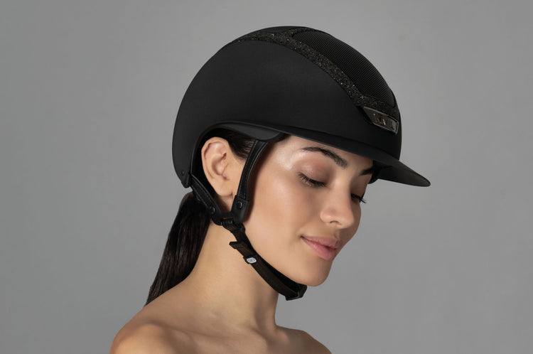 Glamorous horse riding helmet