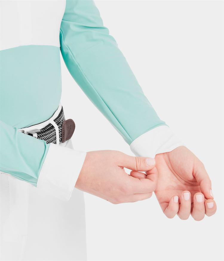 Light green show jumping shirt for women