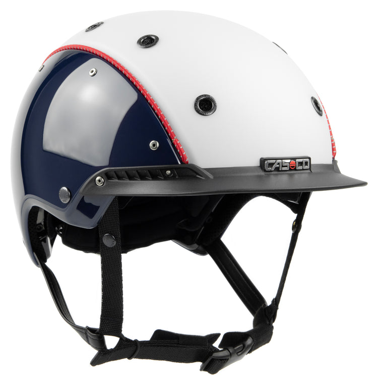 Casco bright blue and white helmet