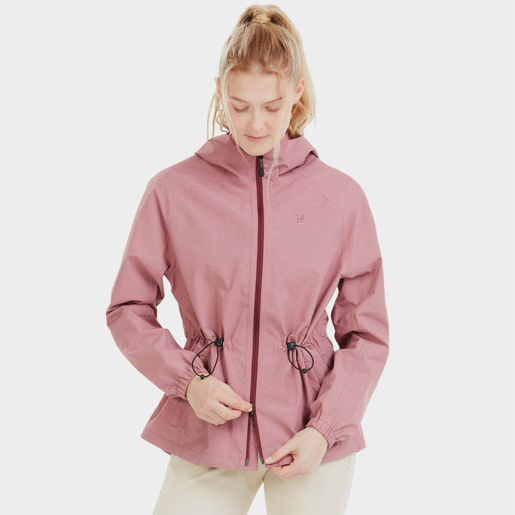 Pink equestrian rain jacket