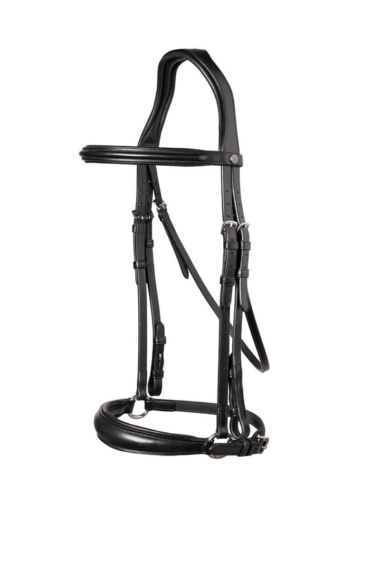 Drop noseband bridle black