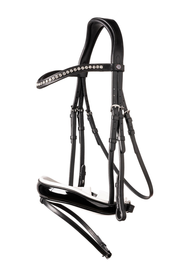 Patent noseband dressage bridle