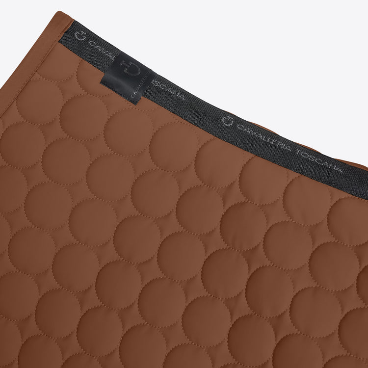 Brown CT saddle pad with circles