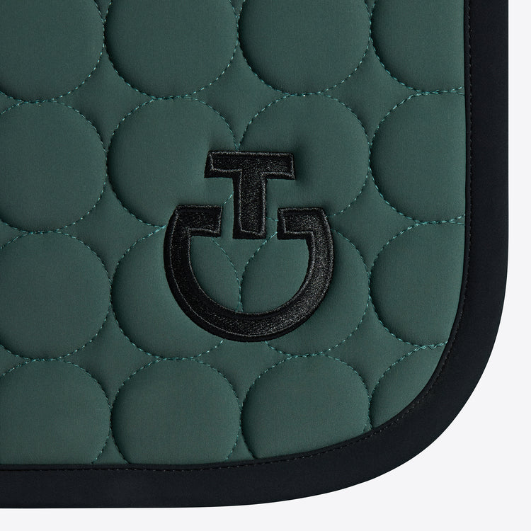 Close up of CT green saddle blanket