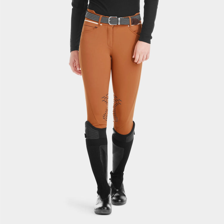 Brick orange colored riding breeches