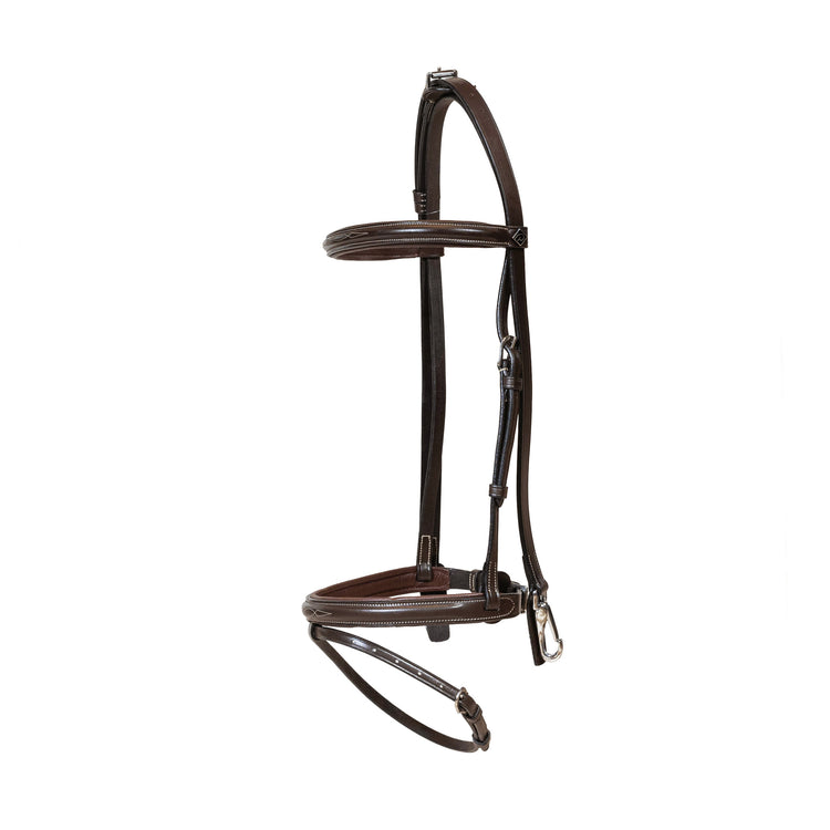 Training bridle without throat latch