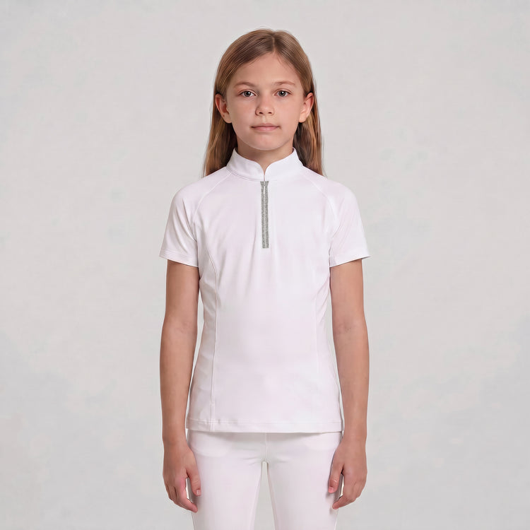 Breathable stretch show shirt for girls with full freedom of movement