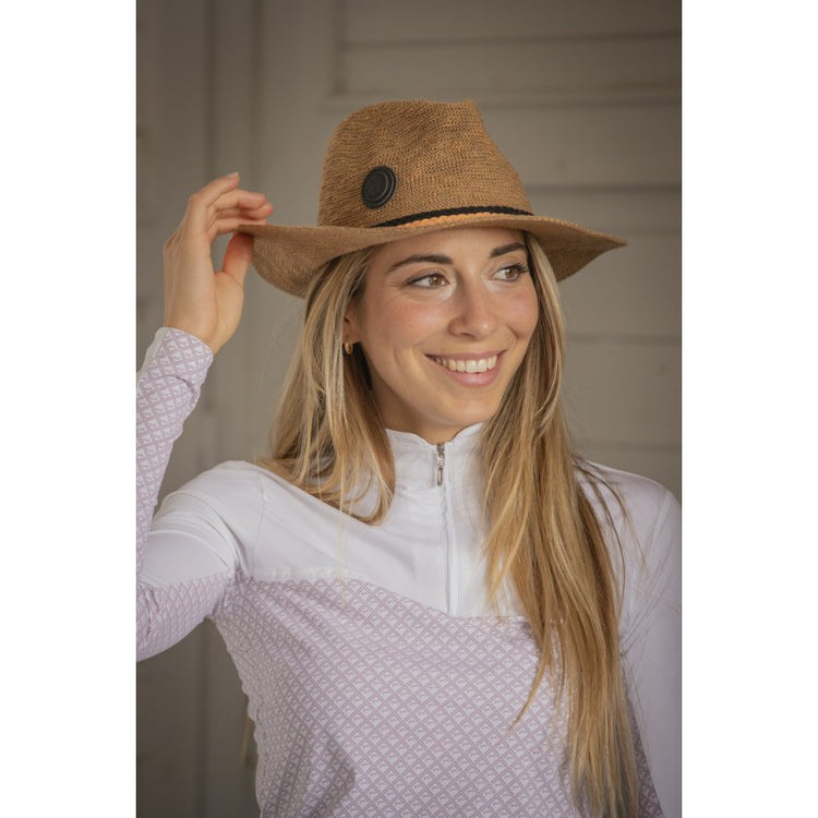 Breathable sun protection hat with a comfortable wide brim for warm weather.