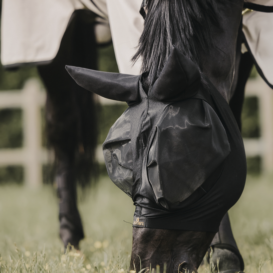 Lycra fly mask for horses