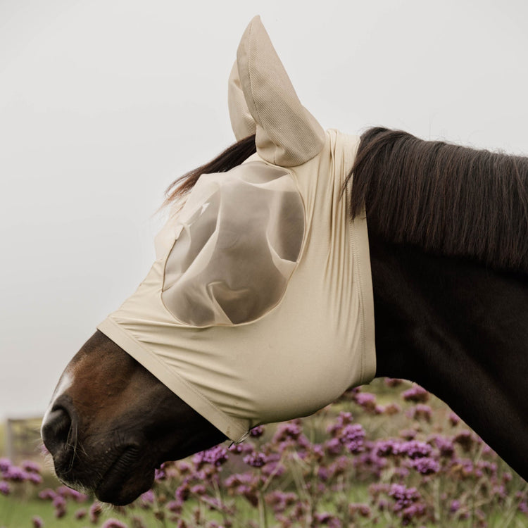 Elastic horse fly mask