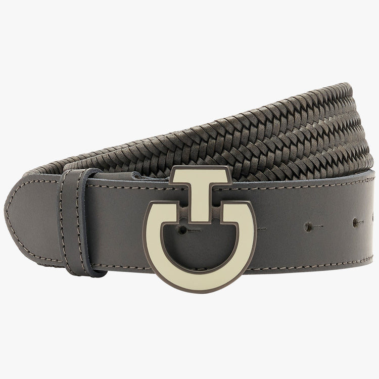 Cavalleria Toscana Logo belt in dark grey