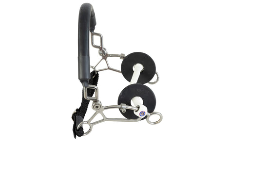 soft plastic hackamore combination bit for strong horses