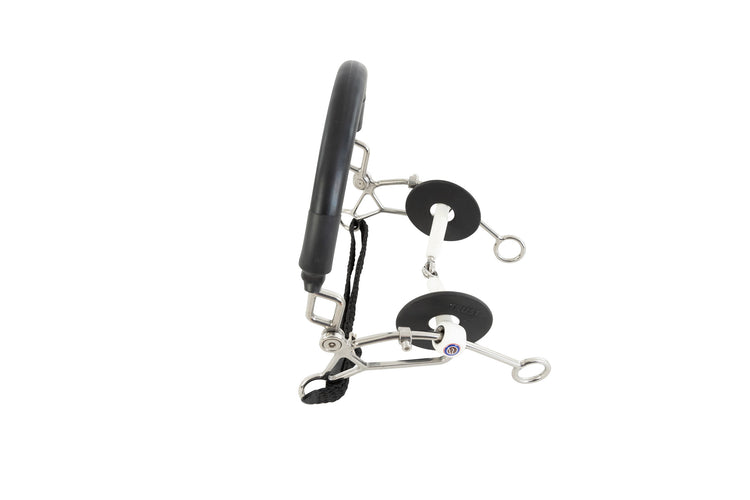 soft plastic hackamore combination bit with long shanks