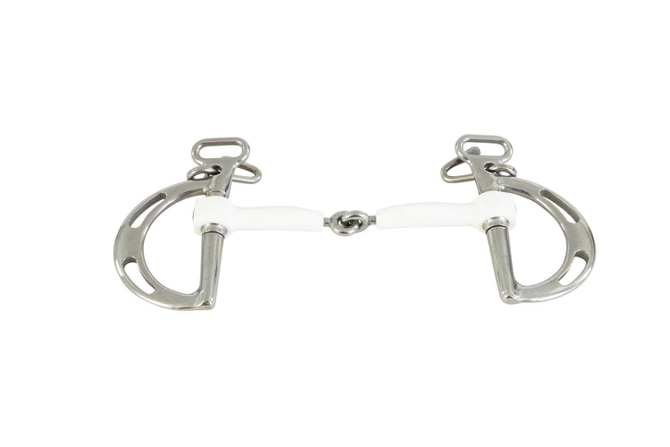 soft plastic kimblewick bit with adjustable leverage