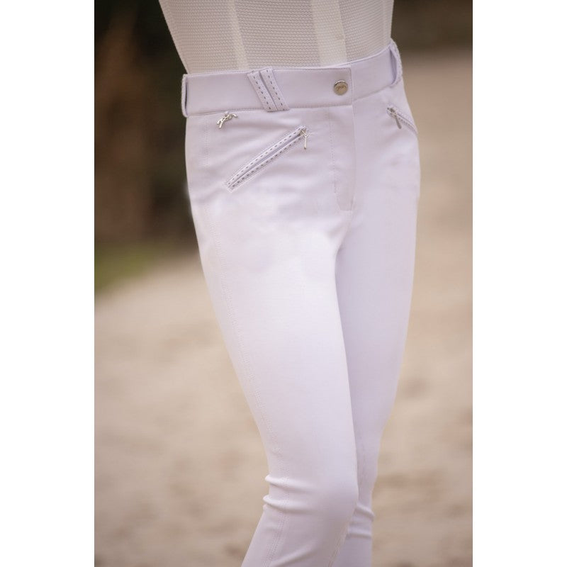 White competition breeches for children