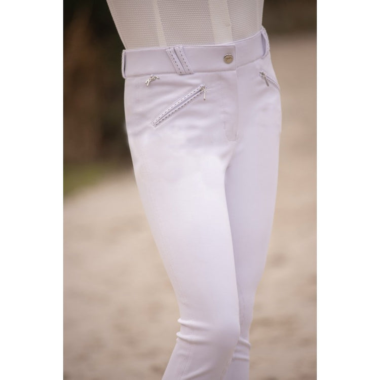 White competition breeches for children