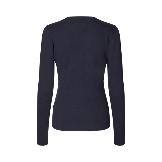 Elegant round-neck pullover for women with a refined minimalist design