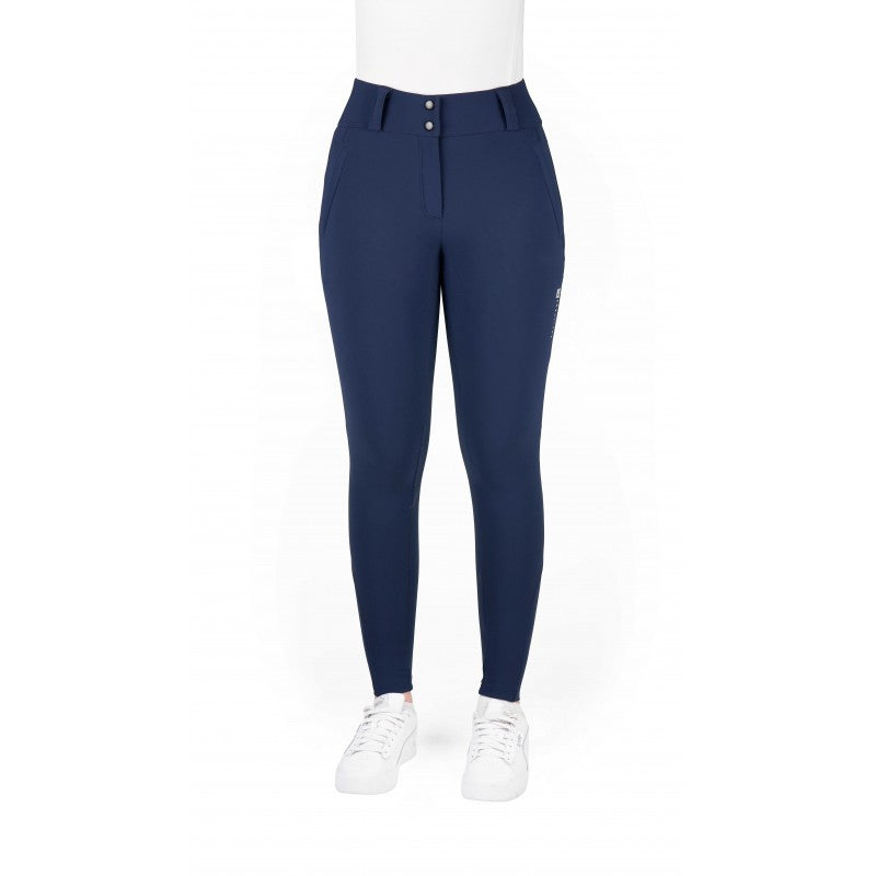 Heated softshell riding trousers for women navy