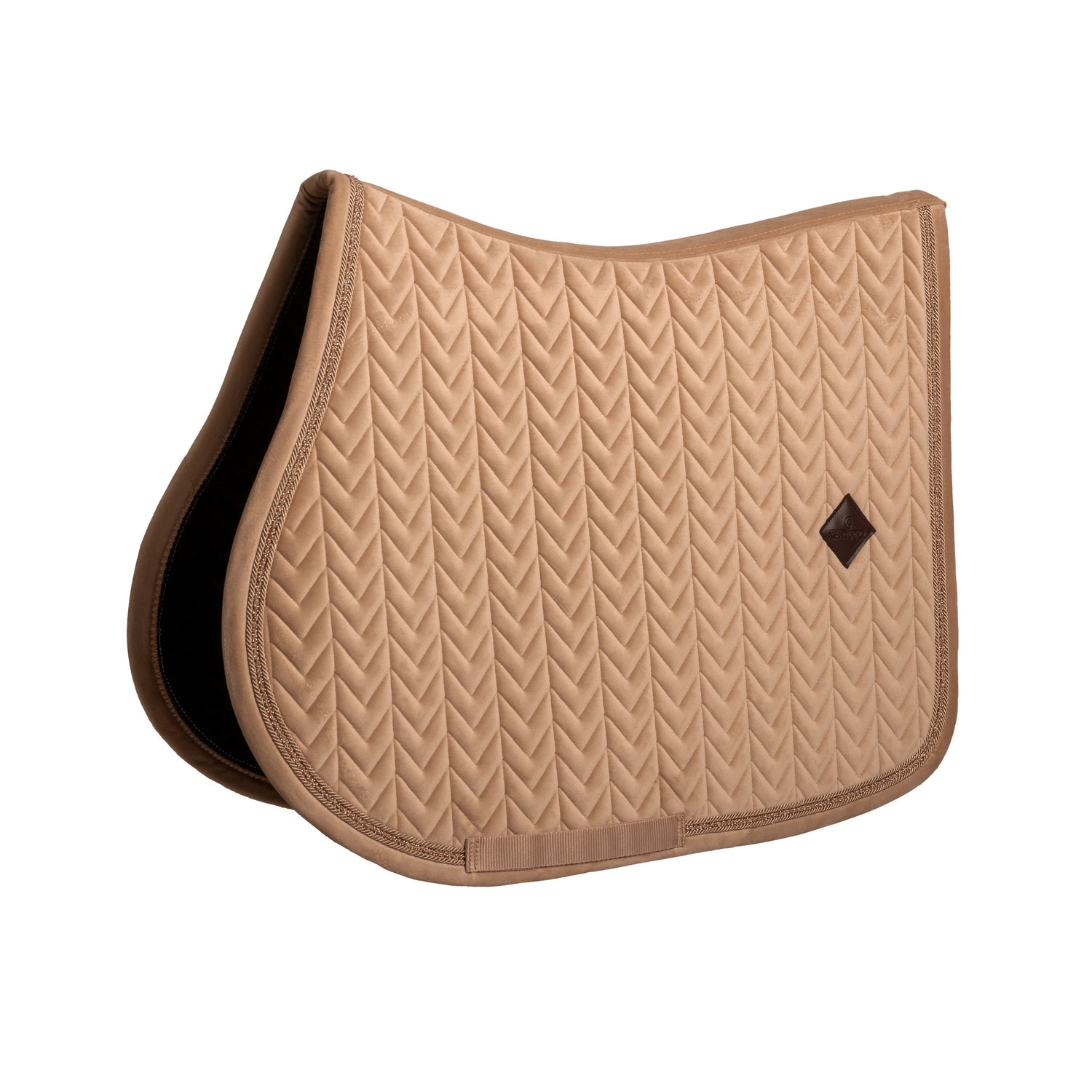 beige velvet saddle pad