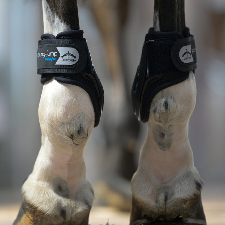 Lightweight fetlock boots for jumping horses